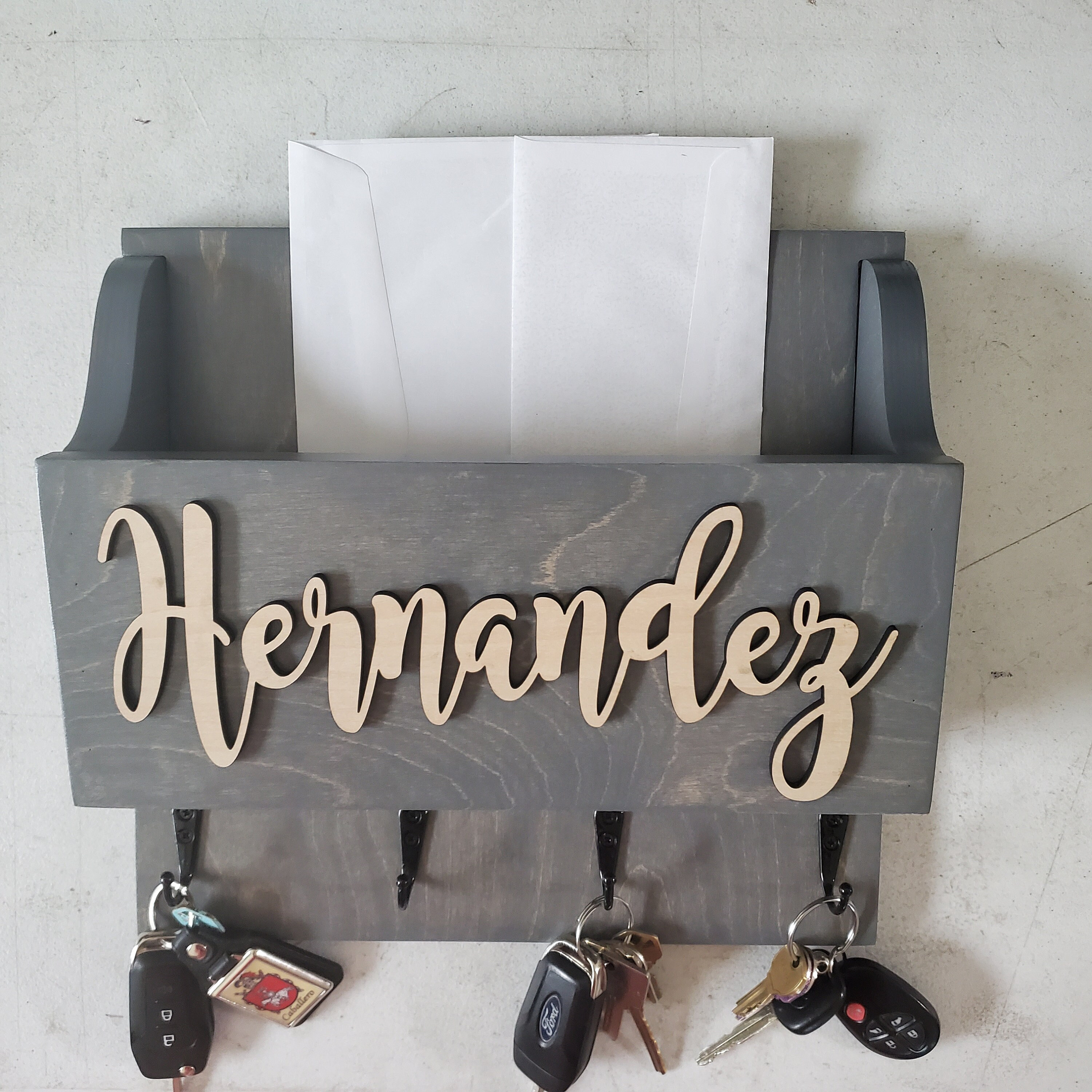 Personalized mail and key holder clearance