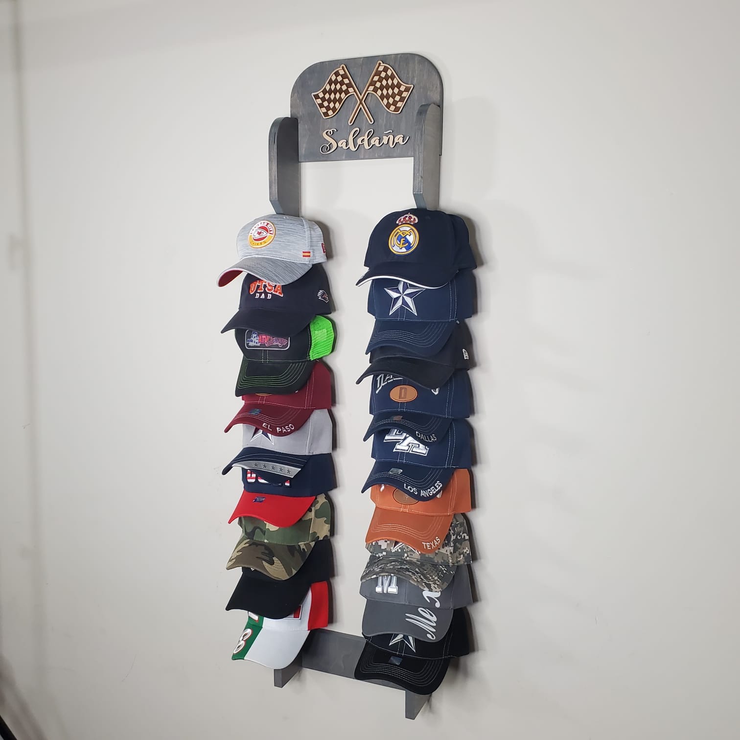 Cap Rack Drawong Cap Rack , Rack for 20 Caps, Custom Cap Rack , Cap Rack 3D, Personalize ...