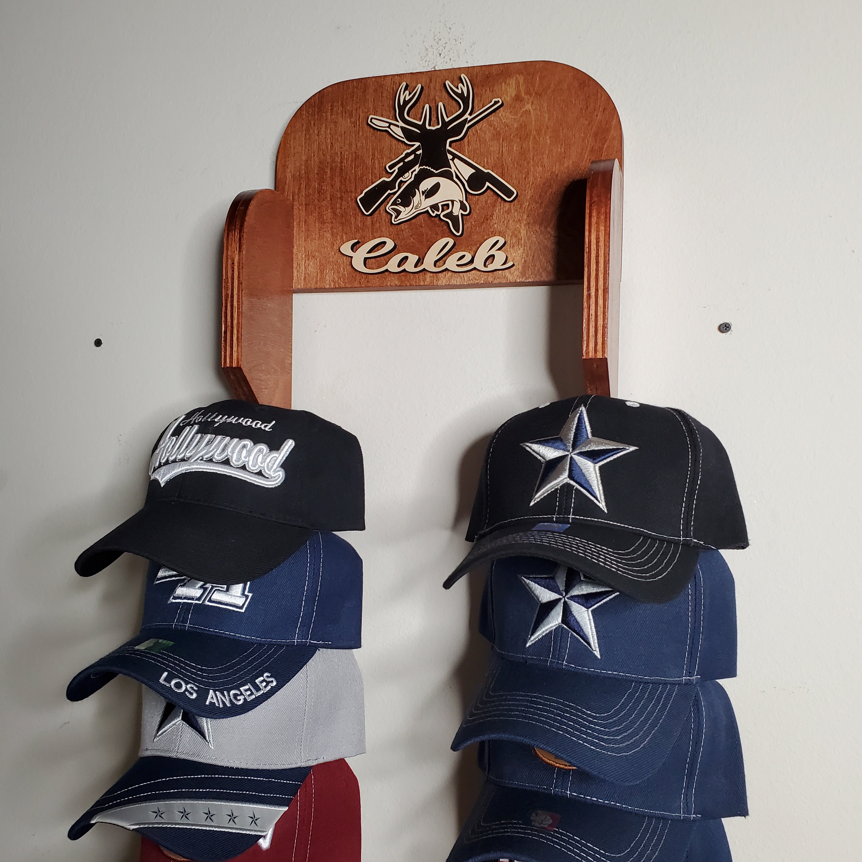 Cap Rack Drawong Personalized Cap Rack, 20 Baseball Cap Holder, Custom Logo - Etsy