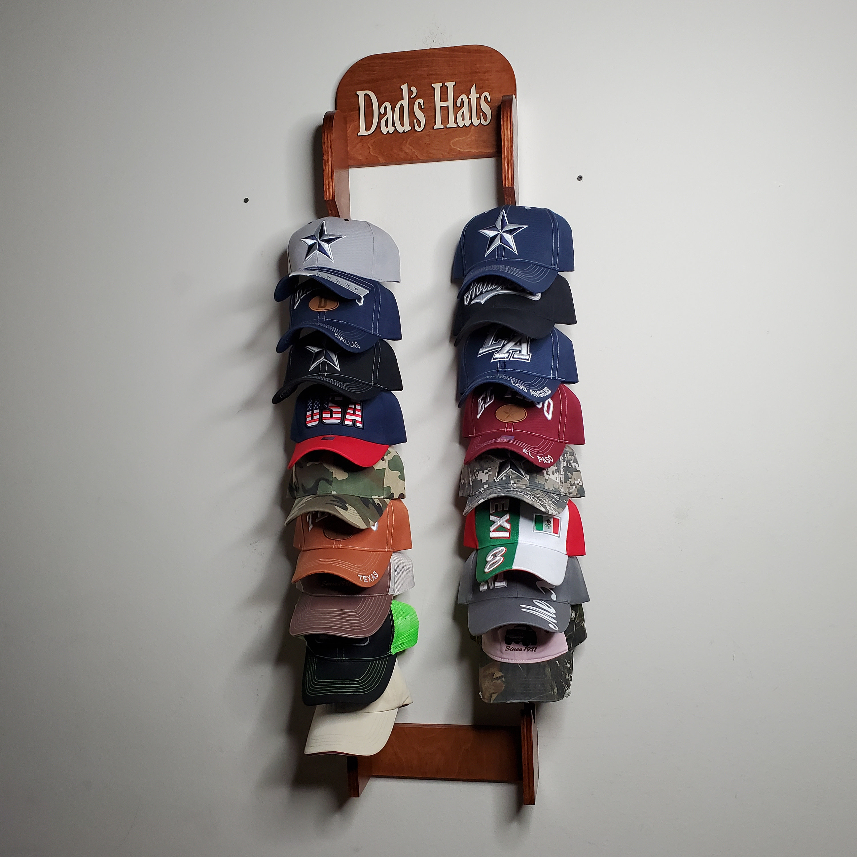 Custom Stocking Cap Rack Personalized Cap Rack, Holds 20 Baseball Caps, Hat Organizer - Etsy
