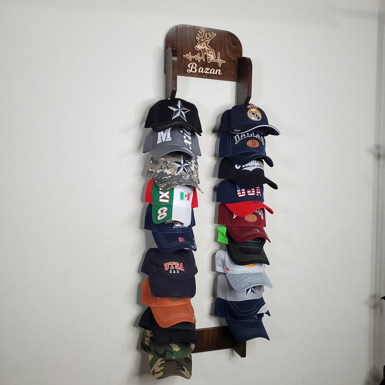 Cap Rack Rack for 20 Caps Custom Cap Rack Cap Rack 3D - Etsy