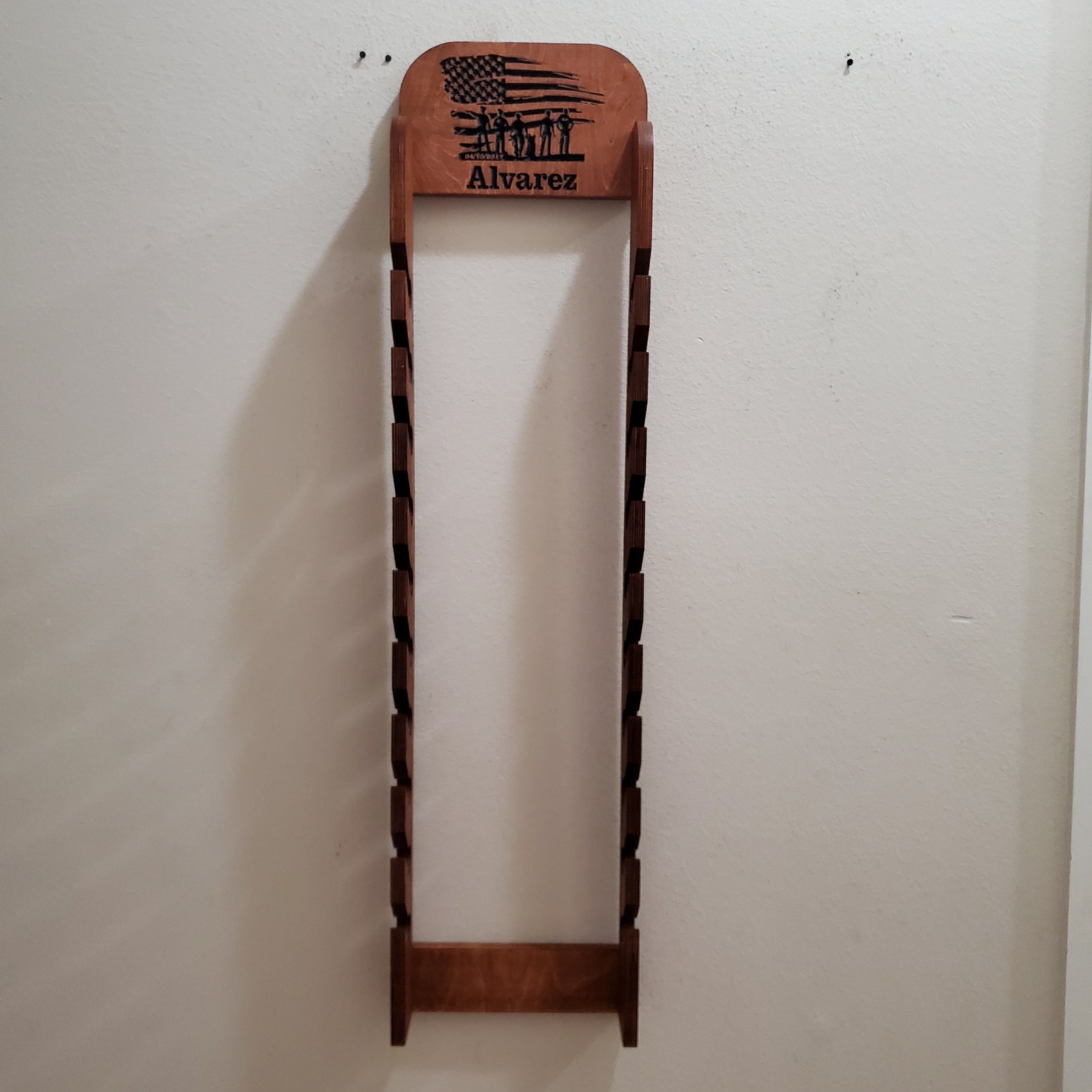 Custom Cap Rack for 20 Caps, Hat Rack, Carved Cap Rack, Personalize Cap ...