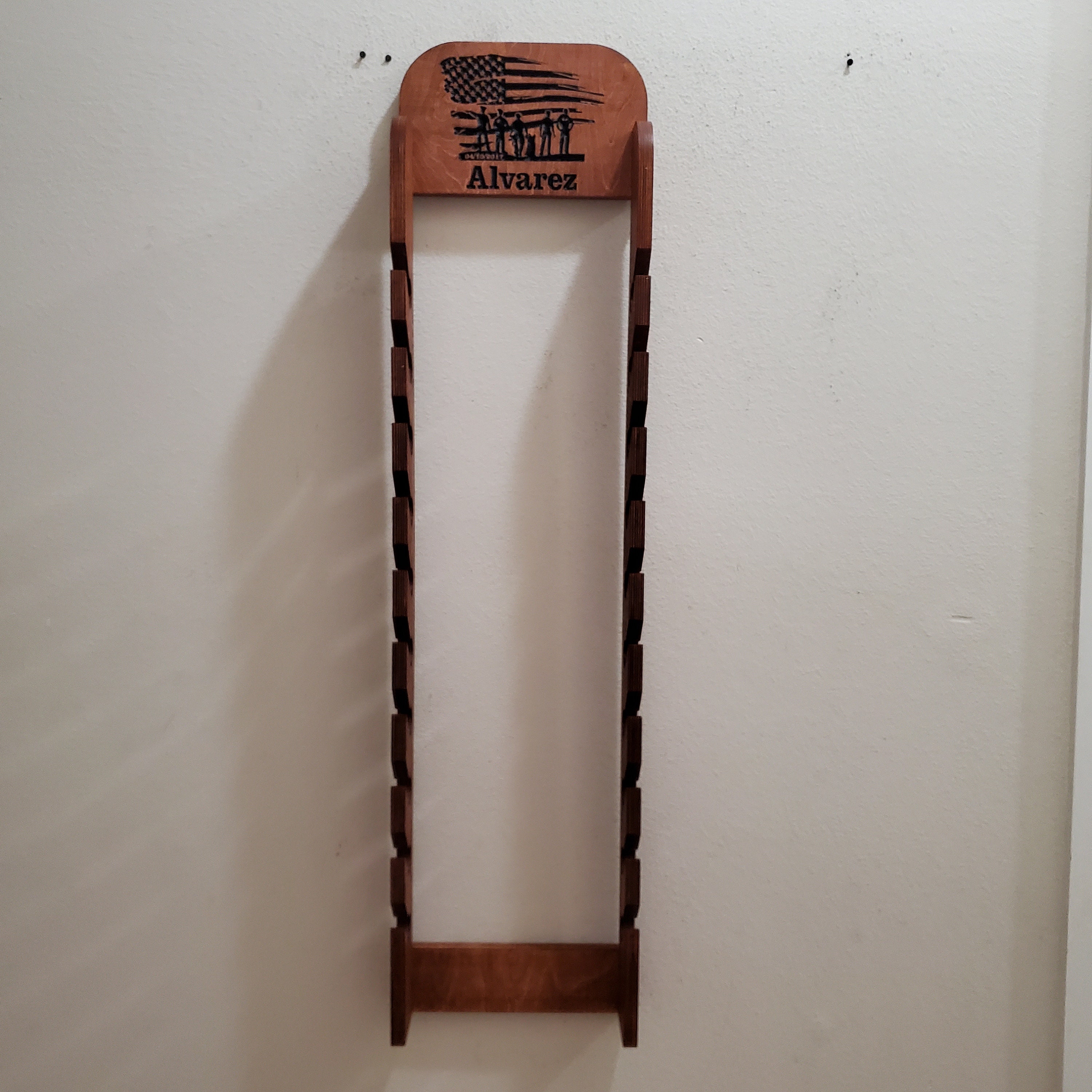 Custom Stocking Cap Rack Custom Cap Rack for 20 Caps, Hat Rack, Carved Cap Rack, Personalize Cap ...