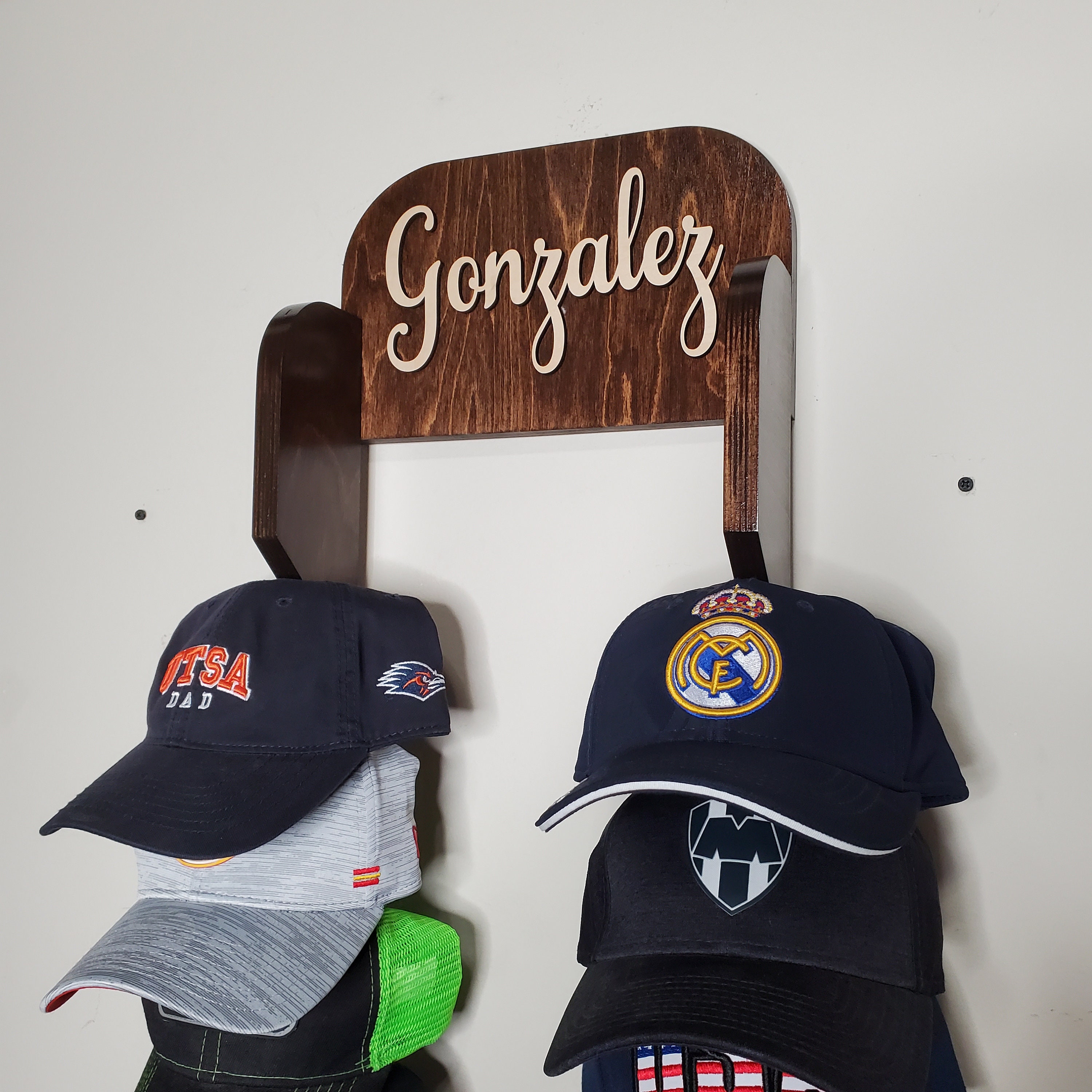 Custom Stocking Cap Rack Personalized Cap Rack, Holds 20 Baseball Caps, Custom Logo - Etsy