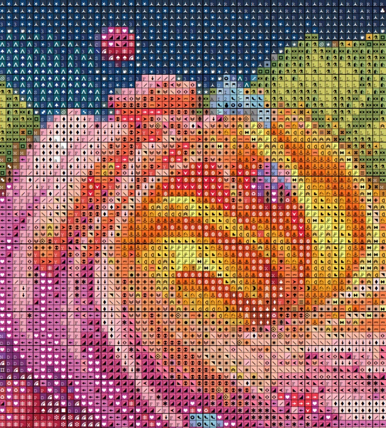 The Rainbow Cupcake Cross Stitch Pattern Etsy