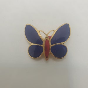 Vintage Freirich enamel butterfly brooch #619