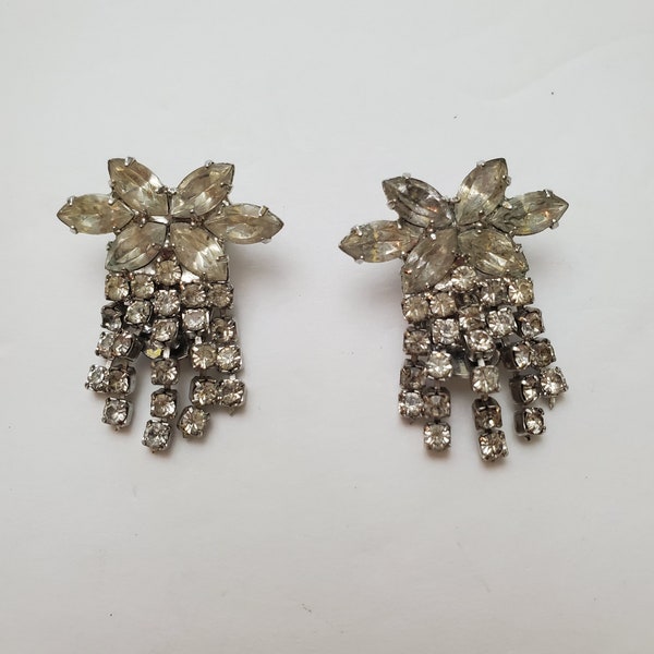 Sg D'or shoe clips / rhinestone shoe clips / vintage shoe clips / waterfall shoe clips