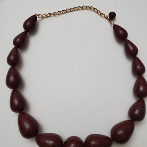 Vintage Coro necklace / beaded necklace / Coro beaded necklace / brown coro #228