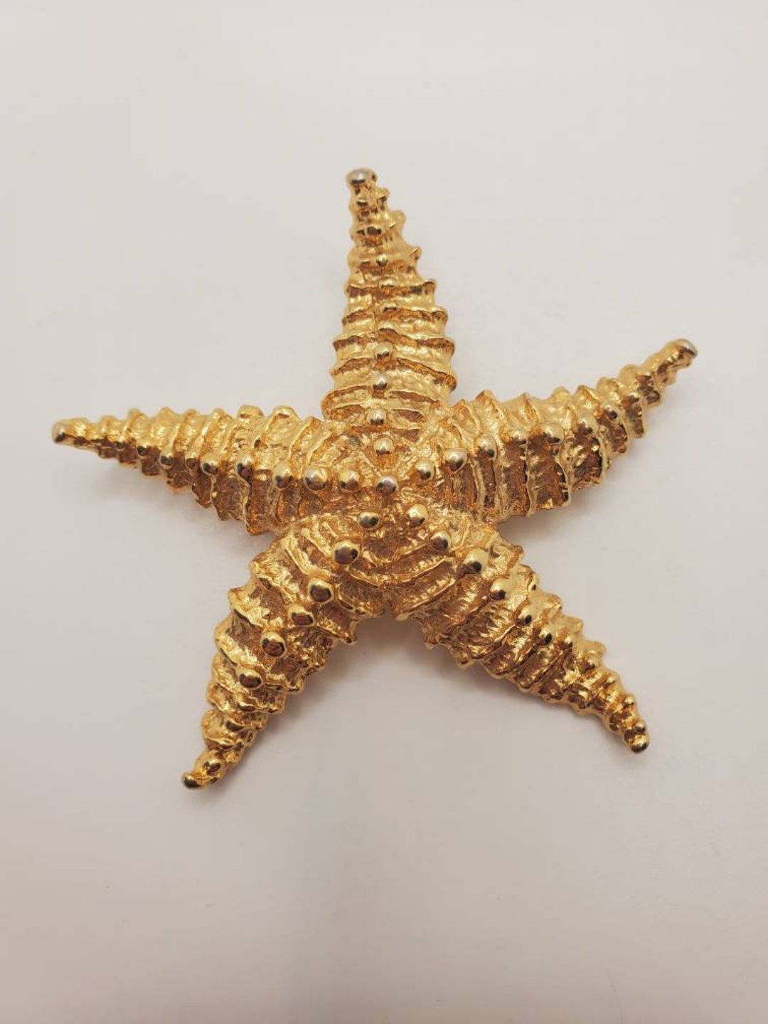 Vintage Gold Tone Starfish Brooch 437 - Etsy