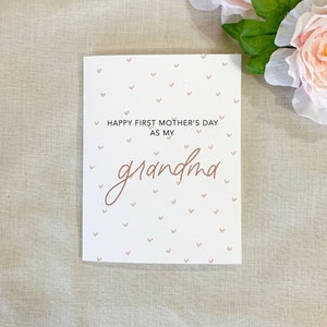Mothers Day Card, Handwritten Card, Card for Grandma, Mothers Day Card for Grandma, Gift for Mom, Message for Mom