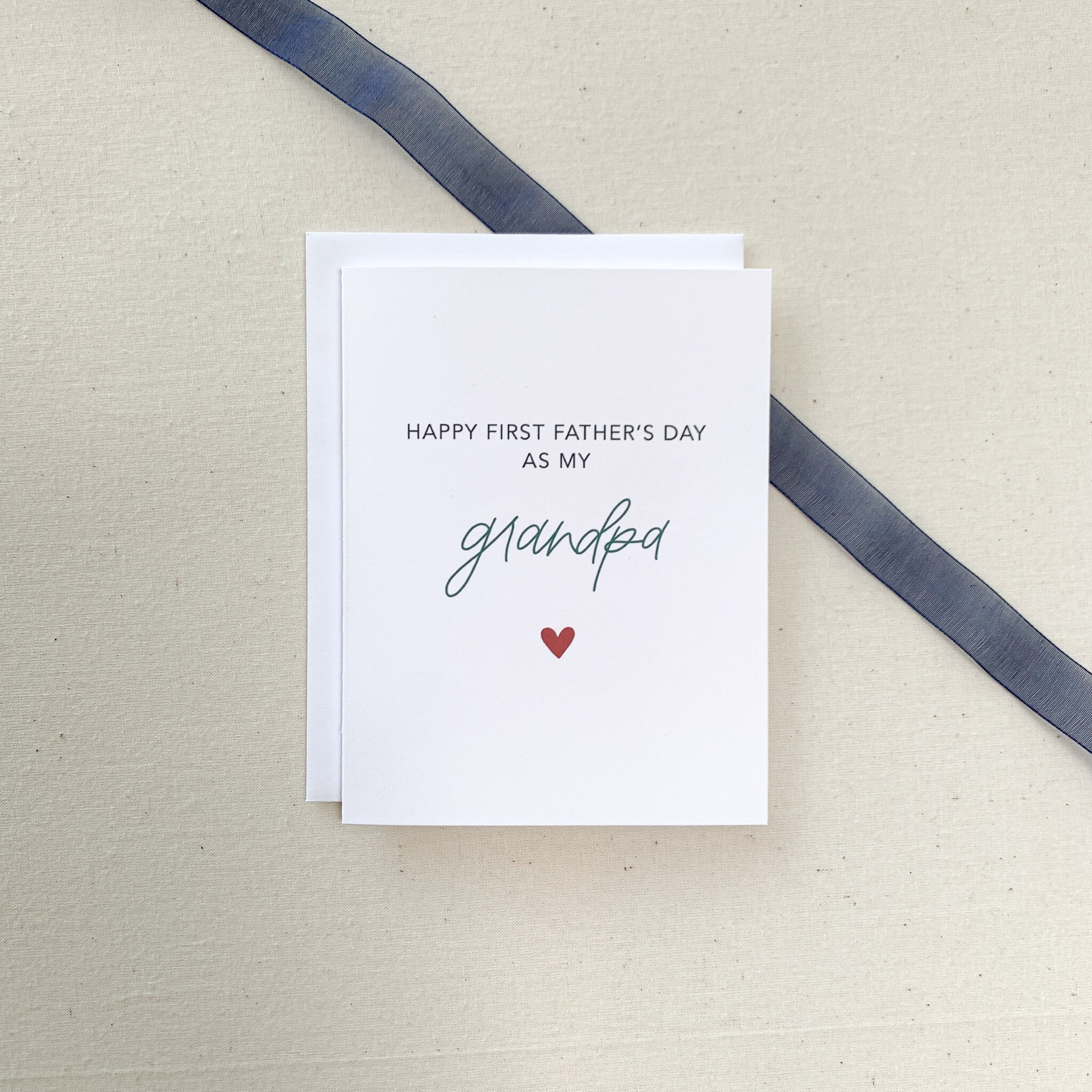 Fathers Day Card, First Fathers Day for Grandpa, Handwritten Card, Card ...