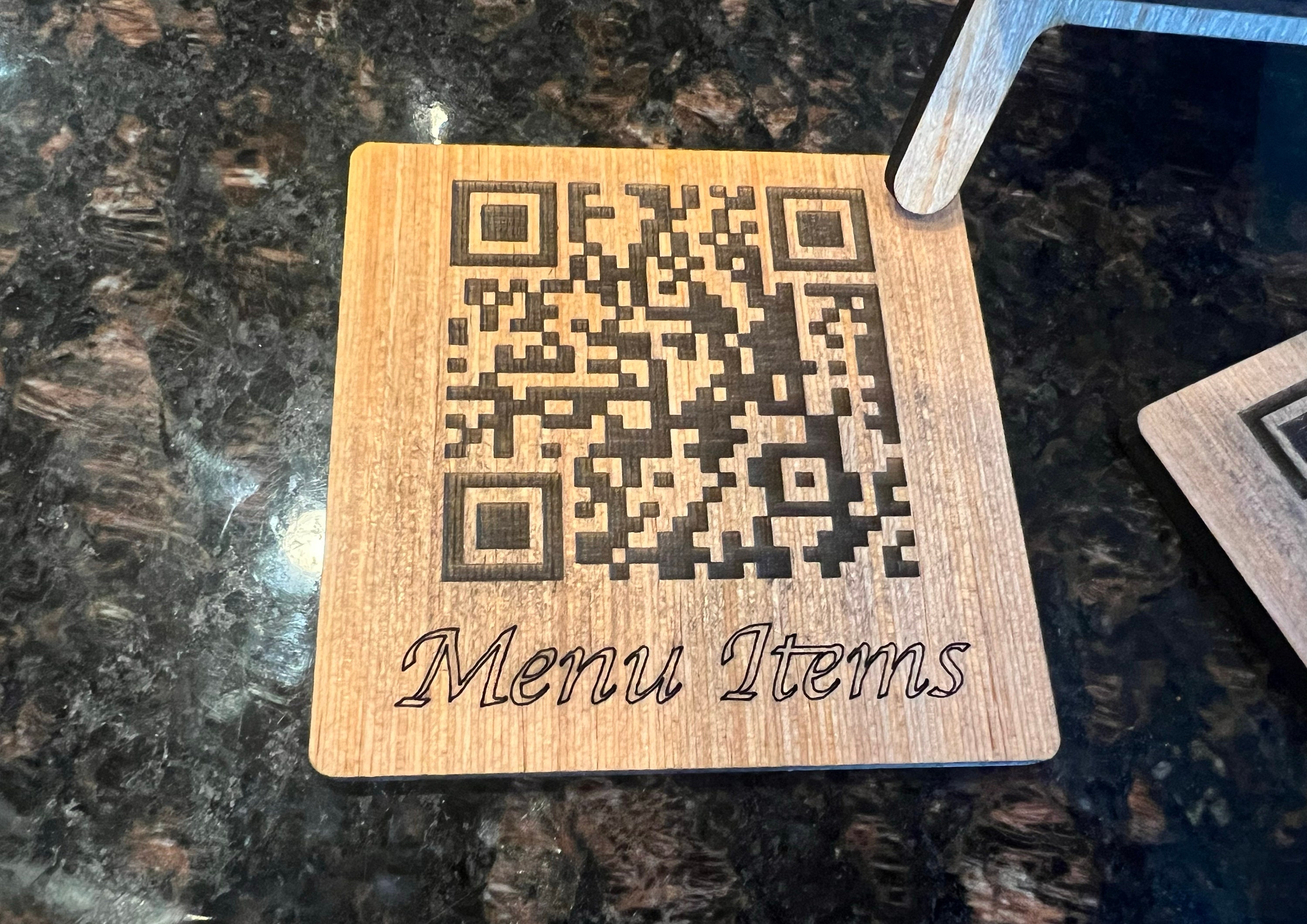 QR Code Coasters Display Your QR Code on Coasters, Sold Individually or