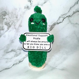 Crochet Emotional Support Pickle | Crochet Pickle | Amigurumi Pickle