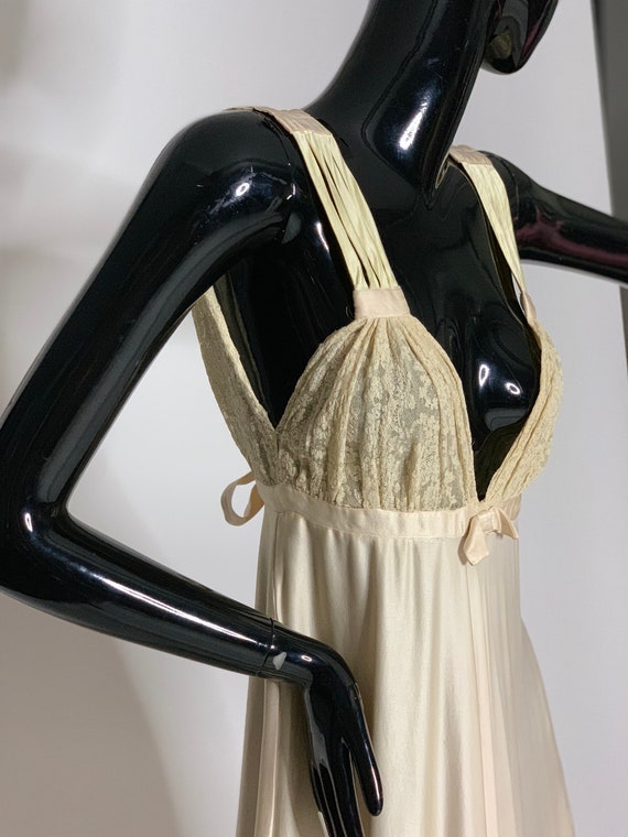 Vintage Ivory Silk Night Gown Wedding Dress