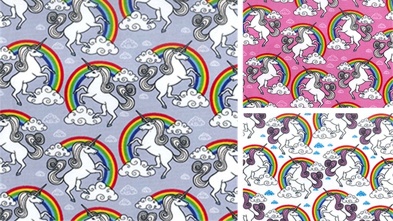 LOVELY ROSE /& HUBBLE PINK UNICORN NURSERY FABRIC 100/% COTTON HALF METRE