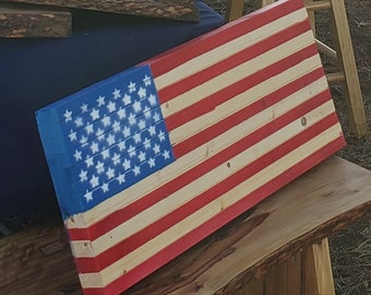 Wooden American Flag