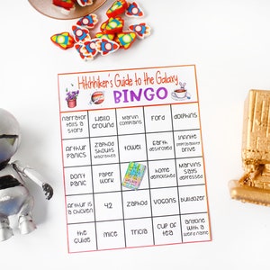 Hitchhiker's Guide to the Galaxy-geïnspireerde BINGO-kaarten (10 verschillende kaarten)