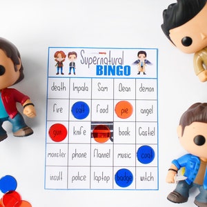 Supernatural-inspired BINGO Cards (10 different cards)