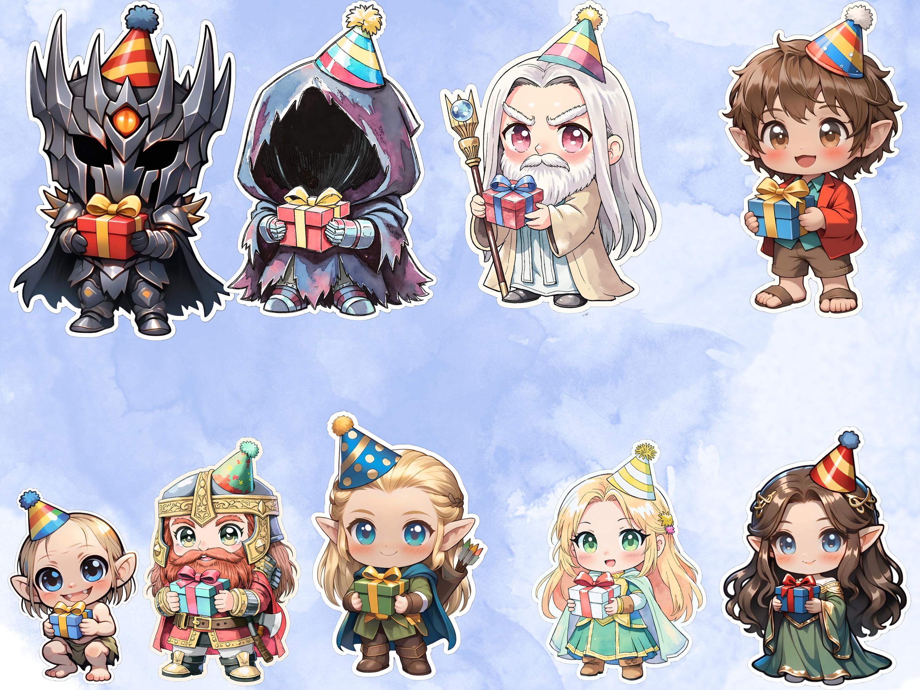 Chibi Elf Ranger Middle Earth Birthday Chibi Clipart PNG, Wizard, Ranger, Elf, One Ring ...