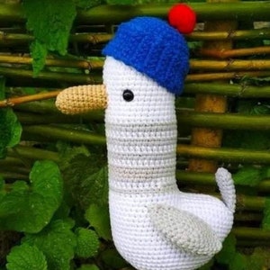 Crochet gull toy, seagull toy gift, crochet animals, Ukraine toys, Stuffed Plush Bird Toy, Made in Ukraine