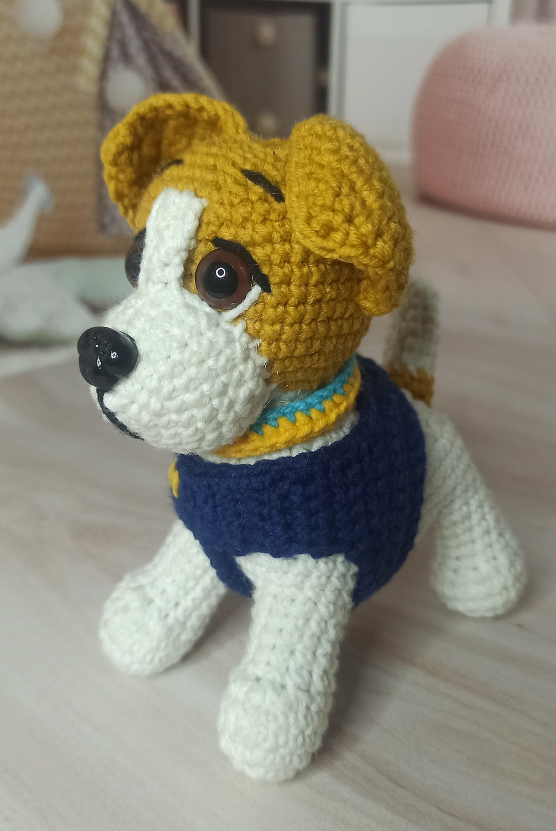 Knitted Jack Russell Terrier Dog, Patron of Ukraine - Etsy