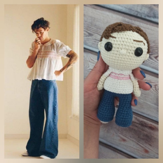 Harry Styles Doll Harry Styles Crochet Doll Etsy
