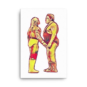 Hogan vs. Andre - Canvas Print