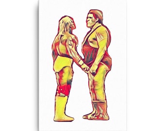 Hogan vs. Andre - Canvas Print