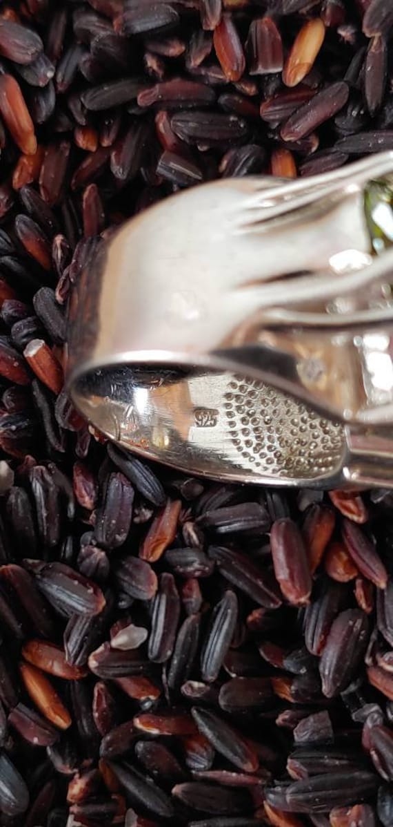 Multi-Colored Stone 925 Sterling Ring - image 3