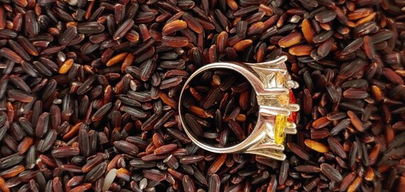 Multi-Colored Stone 925 Sterling Ring - image 2