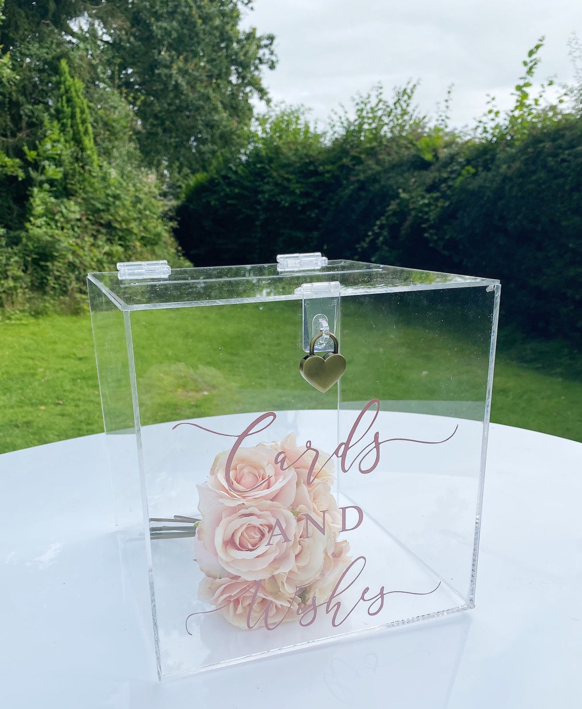 Acrylic card box / wishing well Etsy