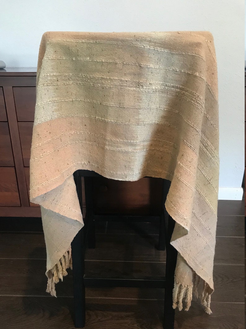 Vintage Long Wool Table Runner 20 in x 80 in