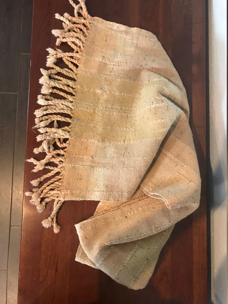 Vintage Long Wool Table Runner 20 in x 80 in