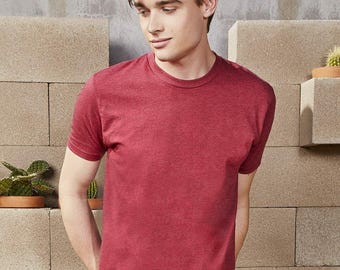 Next Level CVC Short Sleeve Crew Tee Lightweight Cotton Blend, Fabric Laundered (Ribbed Collar, Tear Away Label, XS-4XL)