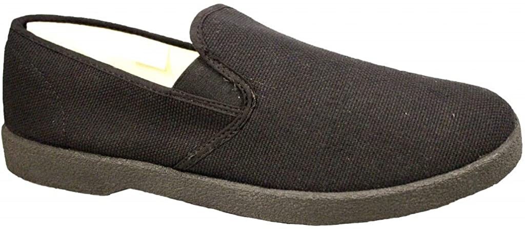 Zig Zag Mens Black Canvas Wino Slip-on Shoe, Sneaker, Black
