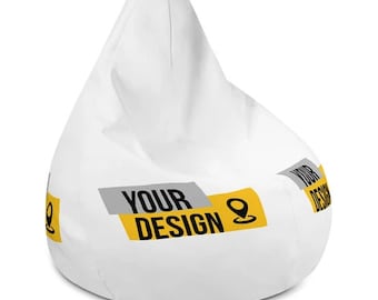 Personalized Bean Bag Chair: Vibrant Custom Design, Secure Polyester Cover | Comfy Living Room Furniture, Two Sizes