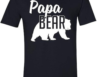 Papa Bear Mens T-Shirt Gift: Vintage Soft Feel - Eco Cotton, Durable Print, USA Made Apparel, Comfortable Fit
