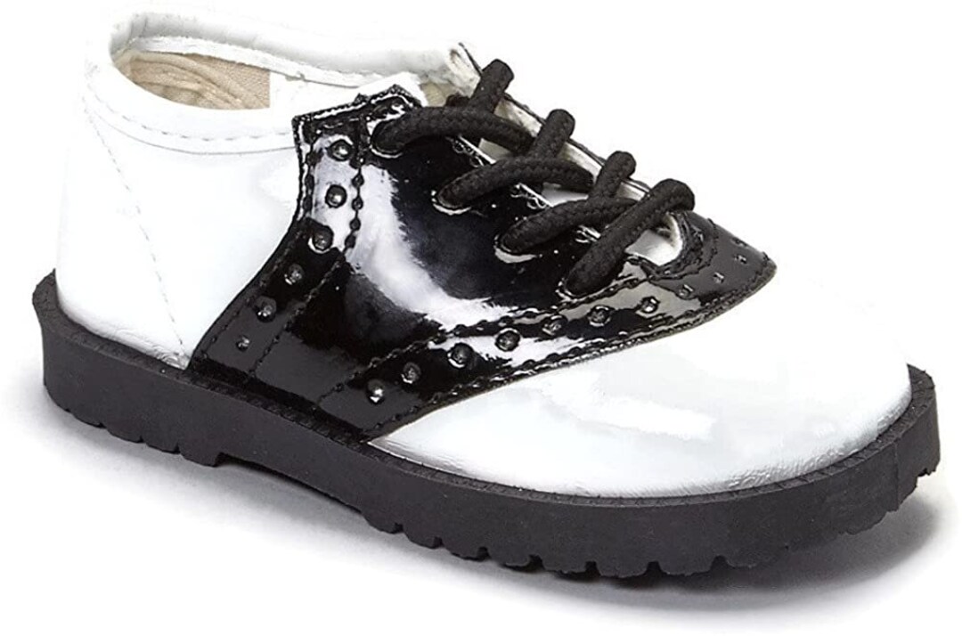 Pitter Patter Childrens Saddle Shoe infant/toddler Black Patent 1367 Etsy