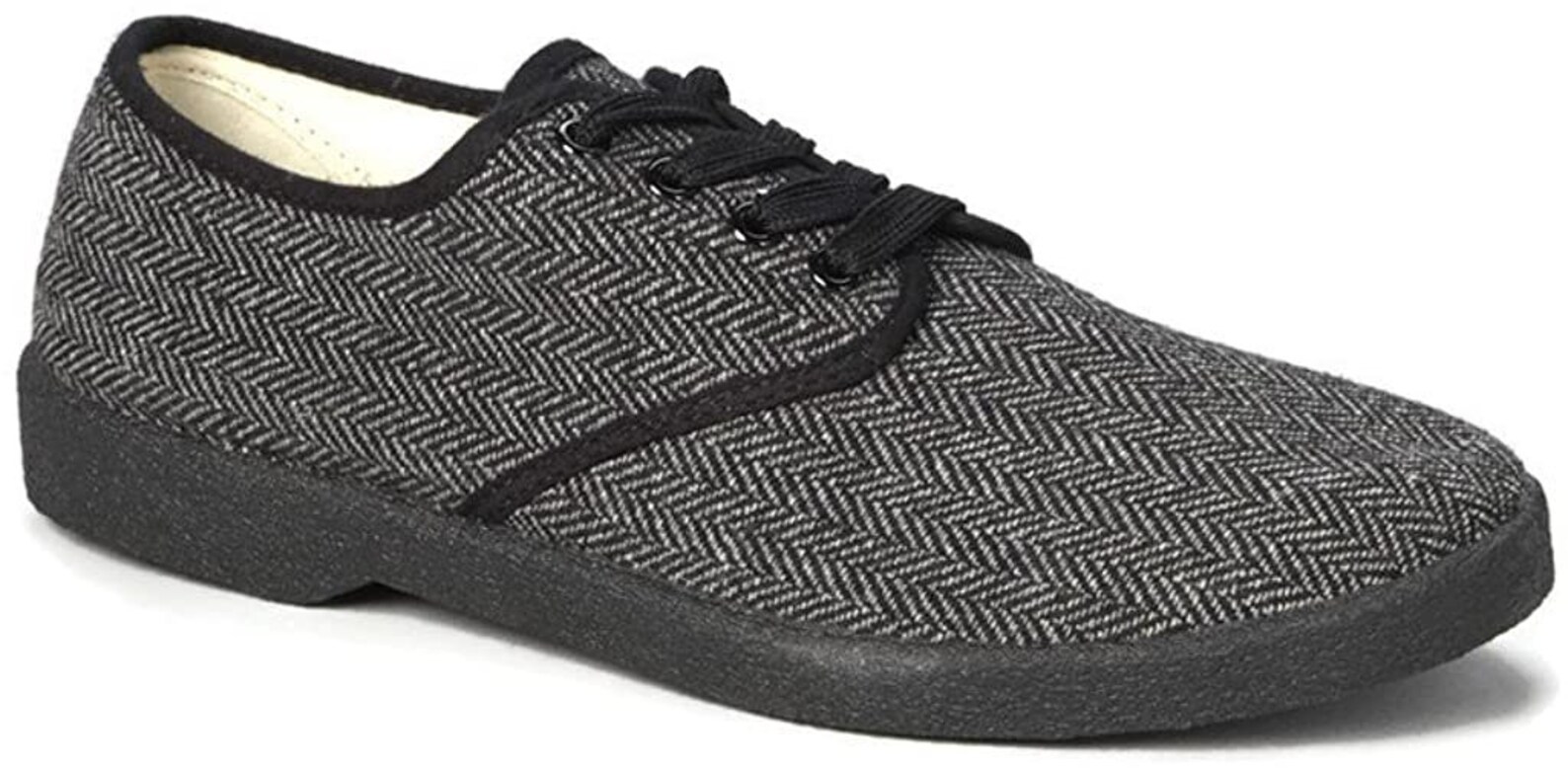 Zig Zag Classic Mens Black Herringbone Shoe 7210 Etsy
