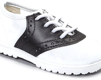 Zapatillas deportivas infantiles tipo saddle para niños pequeños, estilo Oxford, color negro, azul marino y rosa (parte superior de nailon transpirable, suela sintética, ropa informal para niños) 1364