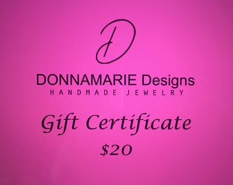 Gift Certificate, Jewelry Gift Certificate, Gemstone Gift Certificate, Gift, Certificate