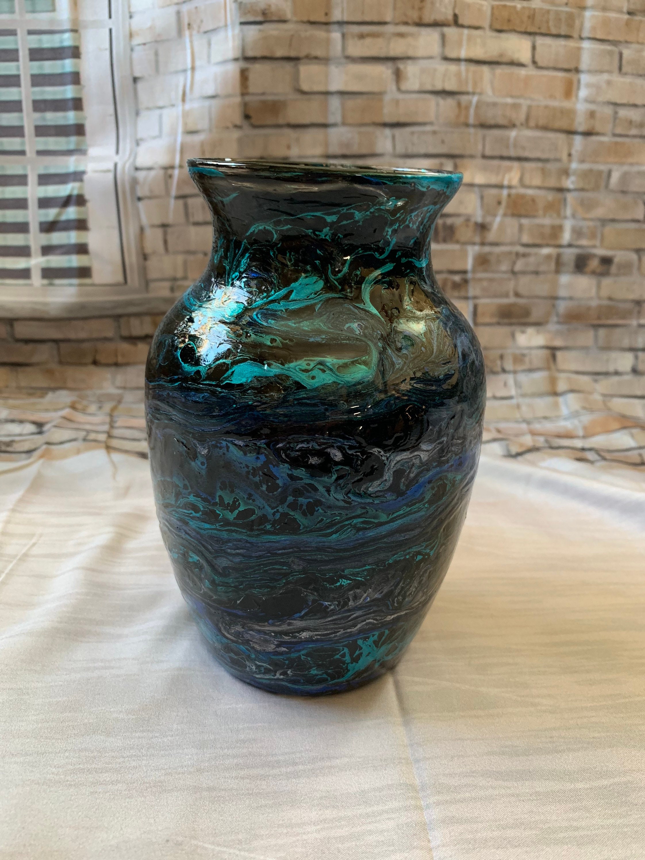 Acrylic Pour Vase Etsy