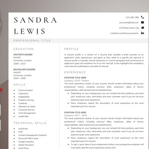 Google Docs Resume Template, 1 page resume template, creative resume template, Professional Resume template, Resume and cover letter