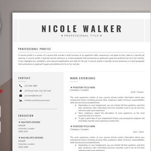 Google Docs Resume Template, Professional Resume template, Creative & Modern resume template, Minimalist Resume and cover letter template