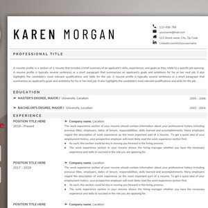 Google Docs Resume Template, creative resume template, Professional Resume template, resume and cover letter template, instant download