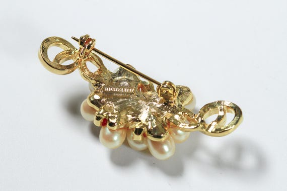 RARE vintage SET Richelieu pink faux pearl neckla… - image 6