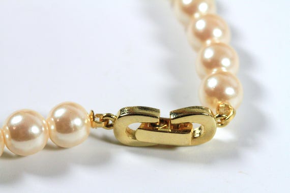 RARE vintage SET Richelieu pink faux pearl neckla… - image 8