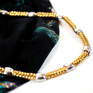 RARE Vintage Nina Ricci gold-tone and silver-tone necklace
