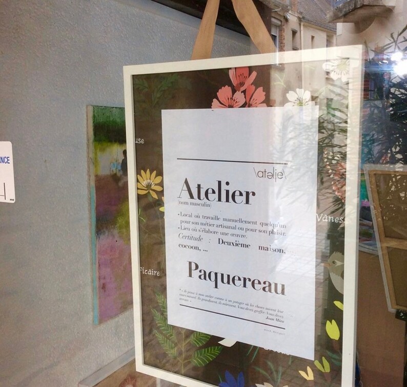 Atelier Definition Poster Etsy