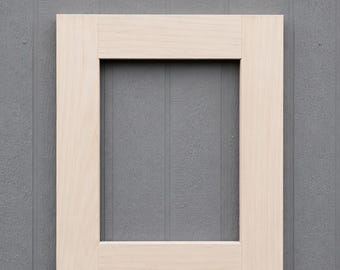 Unfinished Cabinet Doors, Poplar Shaker Glass Frame